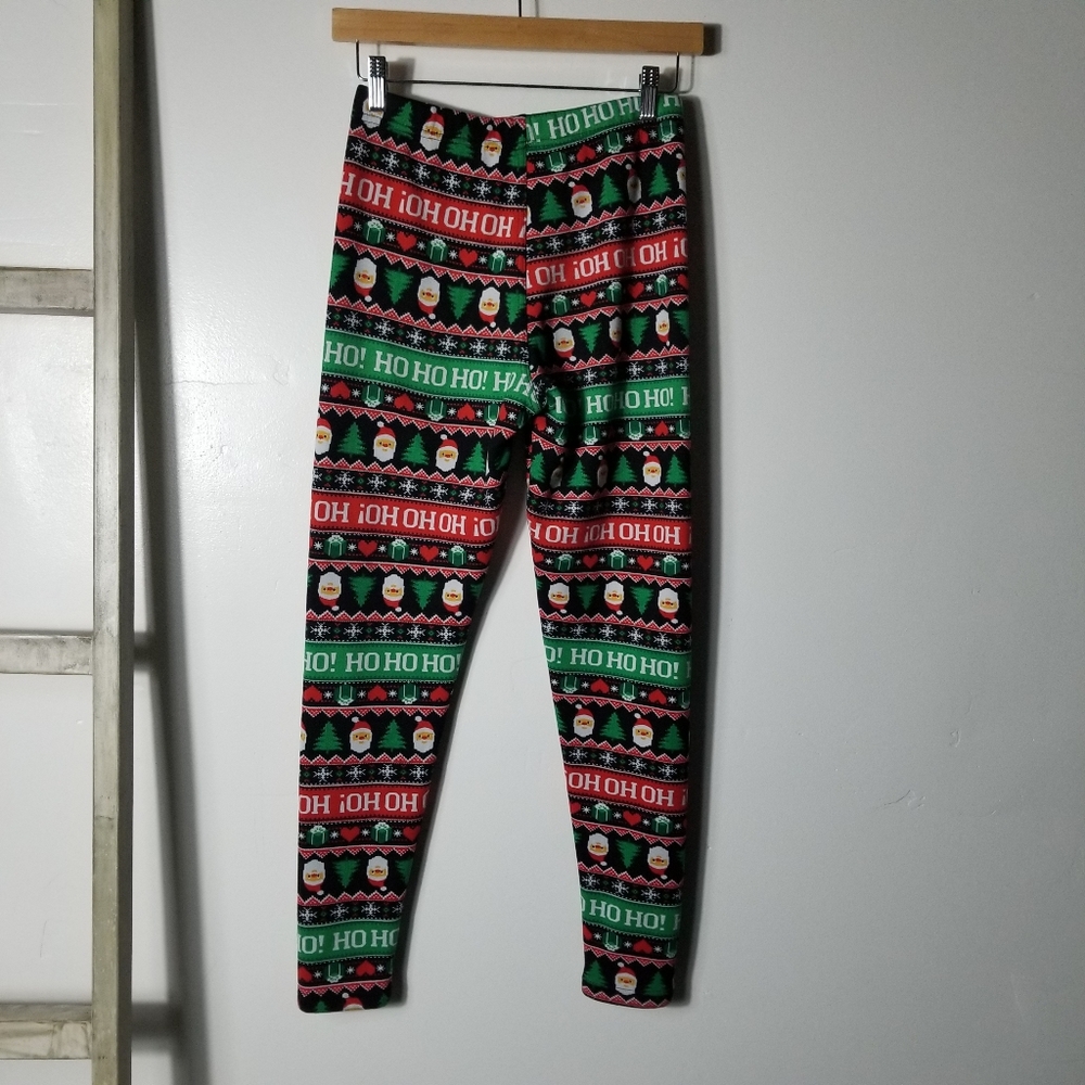 NO BOUNDARIES LINED CHRISTMAS LEGGINGS SIZE MEDIUM